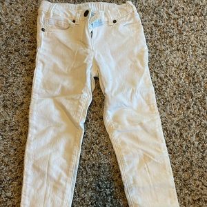 Crewcuts size 7 little girls white jeans